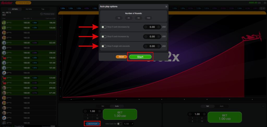 Autoplay Auto-cashout